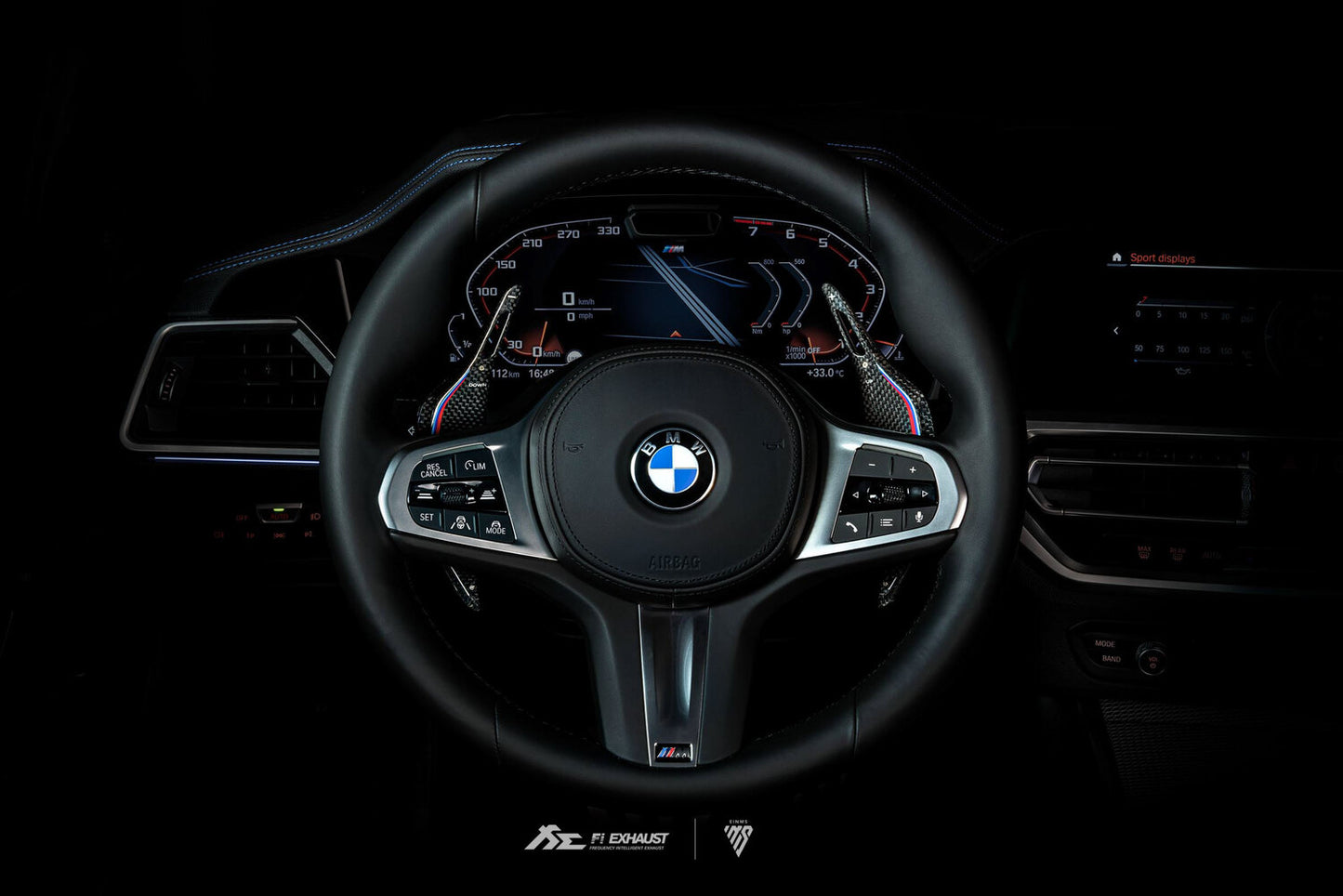 BMW G系列 1K格紋碳纖維 經典M三色線