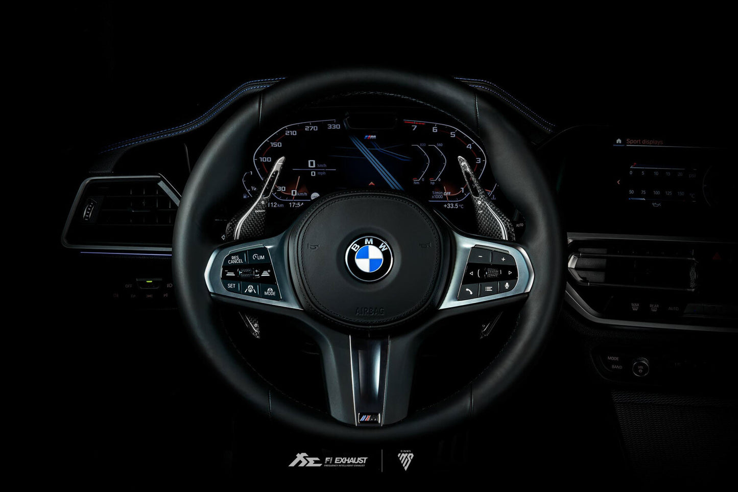 BMW G系列 1K格紋碳纖維 競技銀色線
